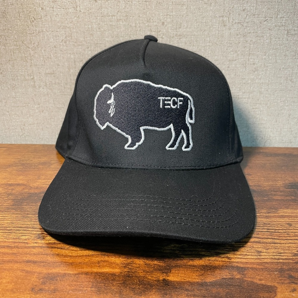 Chase Rice TECF Bison Hat Black Solid Snapback Otto Cap Twin Eagle Creek Farms